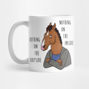 Nothing on the outside, nothing on the inside. Mug